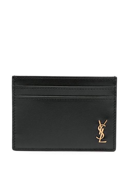 Tiny cassandre card holder in shiny leather SAINT LAURENT | 60760302G0W1000